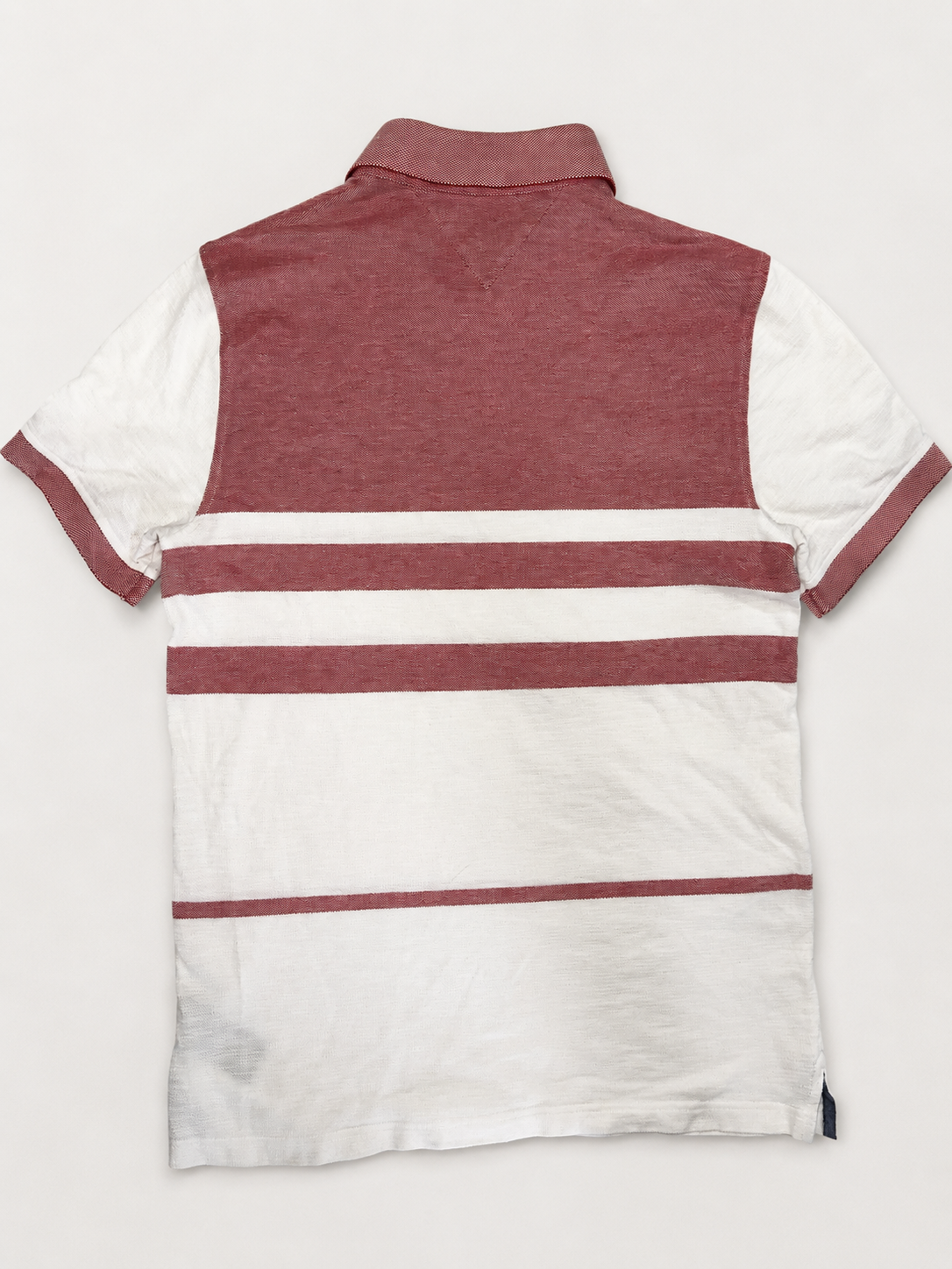 Tommy Hilfiger Custom Fit Striped Polo — Red / White