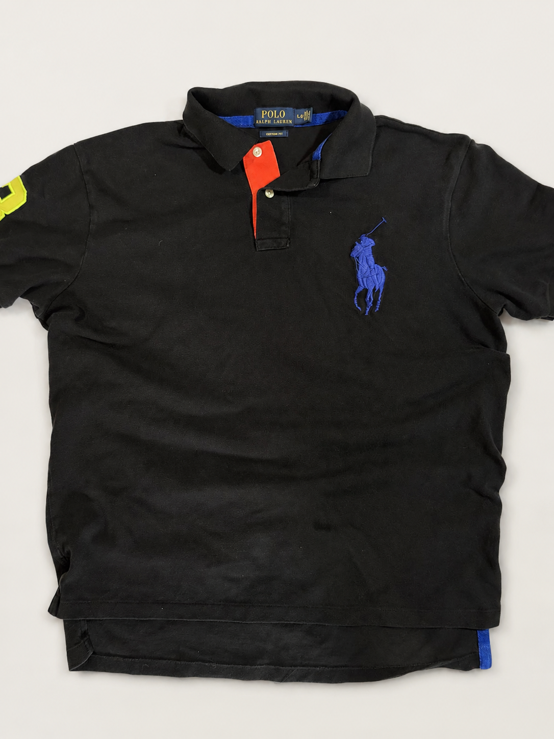 Polo Ralph Lauren Big Pony Custom Fit Polo — Black