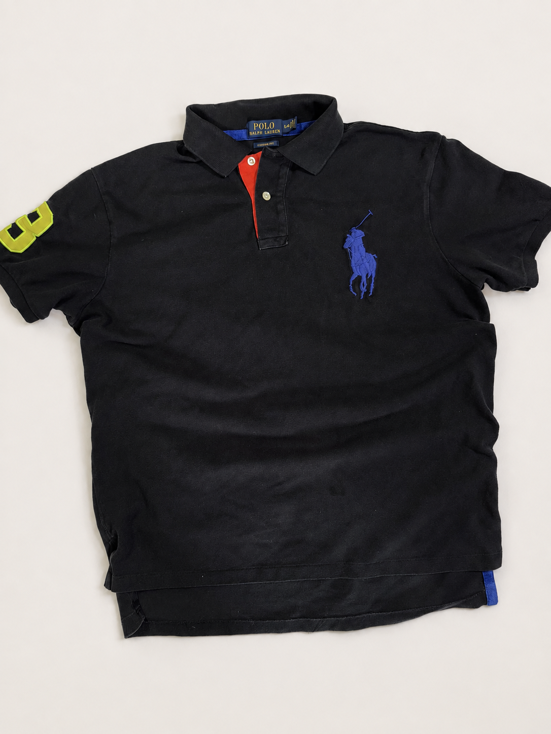 Polo Ralph Lauren Big Pony Custom Fit Polo — Black