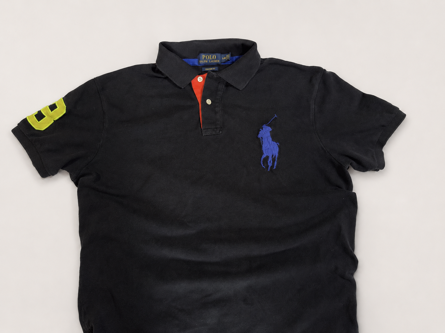 Polo Ralph Lauren Big Pony Custom Fit Polo — Black