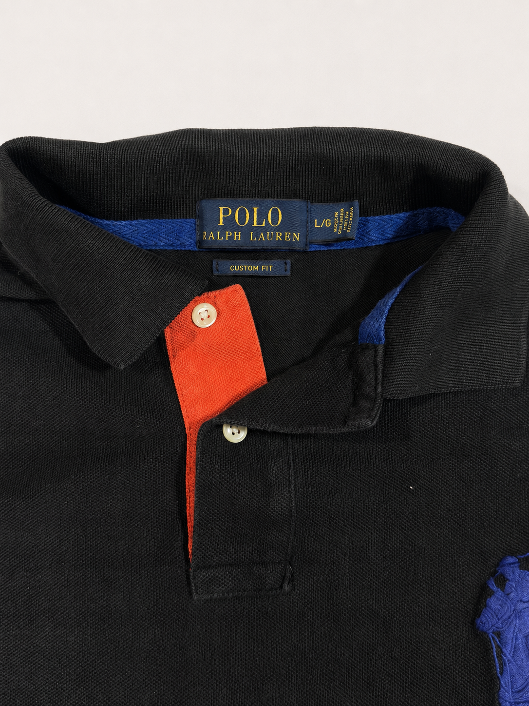 Polo Ralph Lauren Big Pony Custom Fit Polo — Black