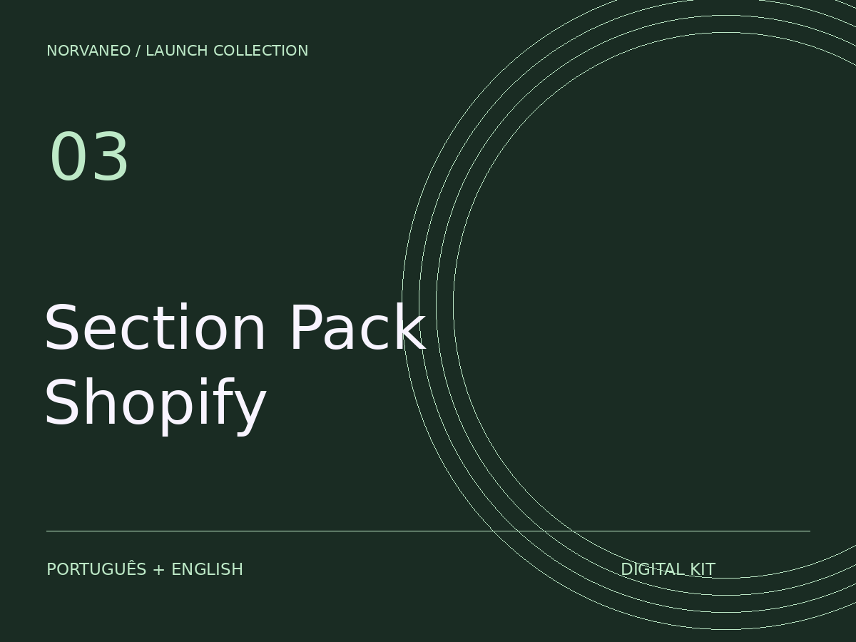 Norvaneo Section Pack — 3 secções Shopify